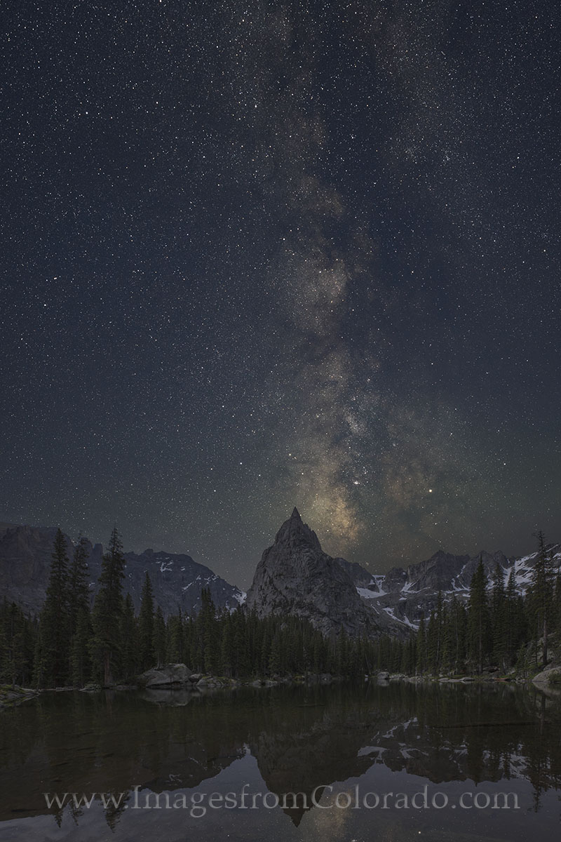 Milky Way over Lone Eagle Peak in June