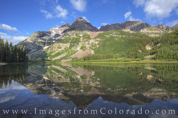 Crater Lake and the Bells Morning Reflection 1
