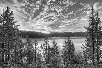 July Mountain Sunrise in Black and White 1