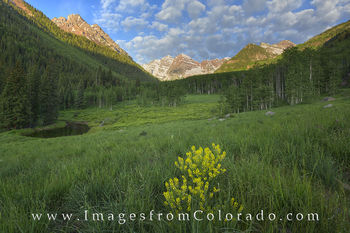 Morning Clouds over the Maroon Bells 1