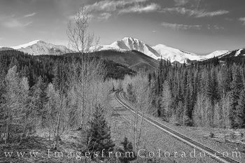 Train Tracks through the Rockies in Spring 525-1