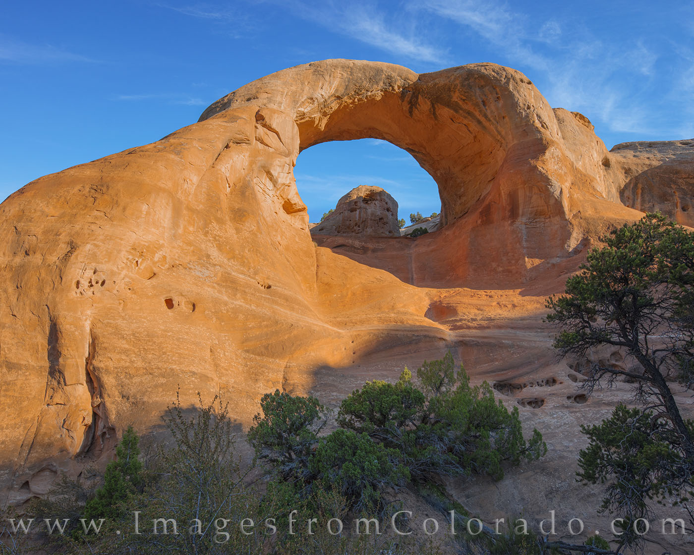 The Rattlesnake Arches Loop leads you about 5 miles up, around and down, offering views from the arches from the ground level...