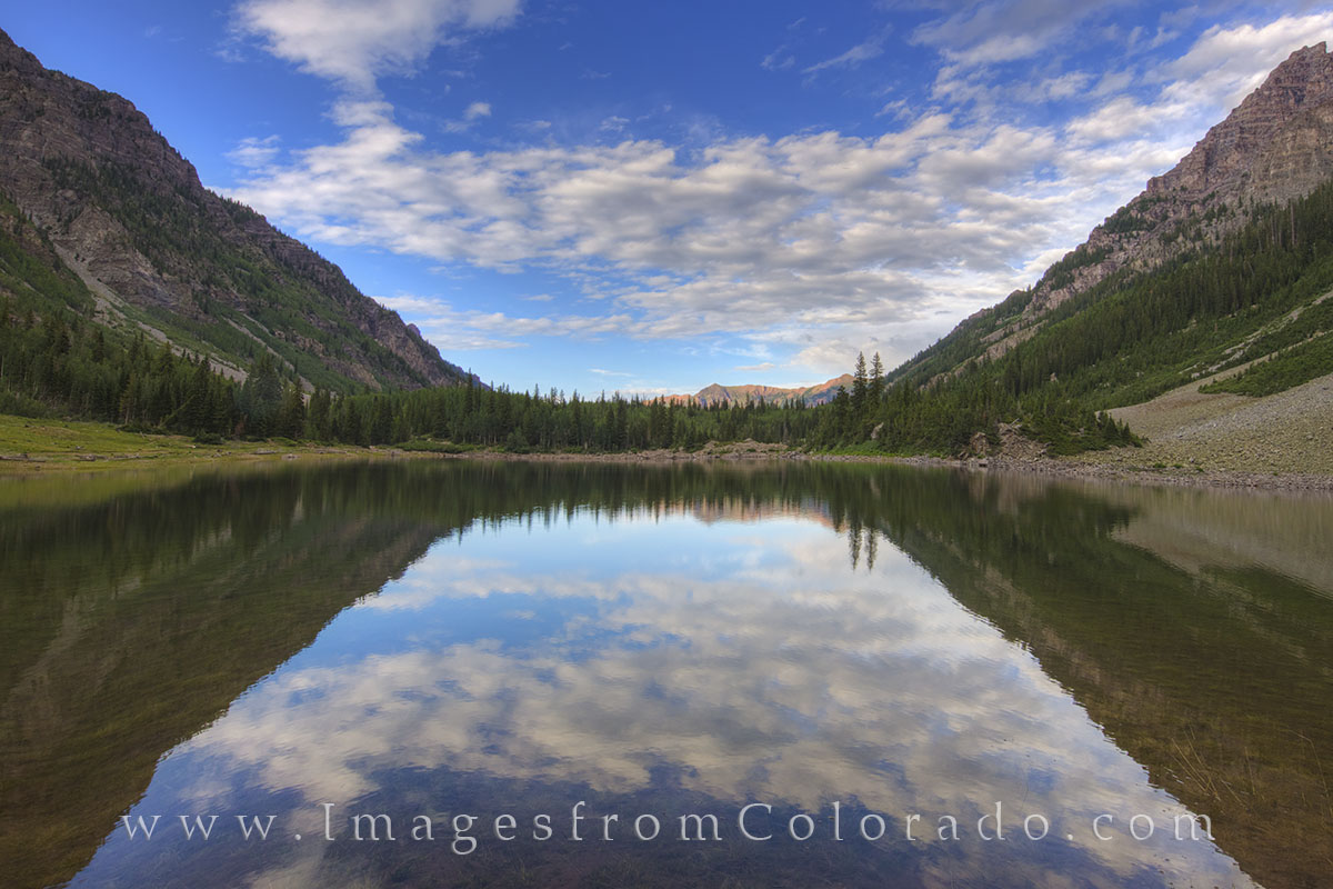From the Maroon Bells Wilderness Area near Aspen, Colorado, this is Crater Lake. This beautiful body of water rests at the base...