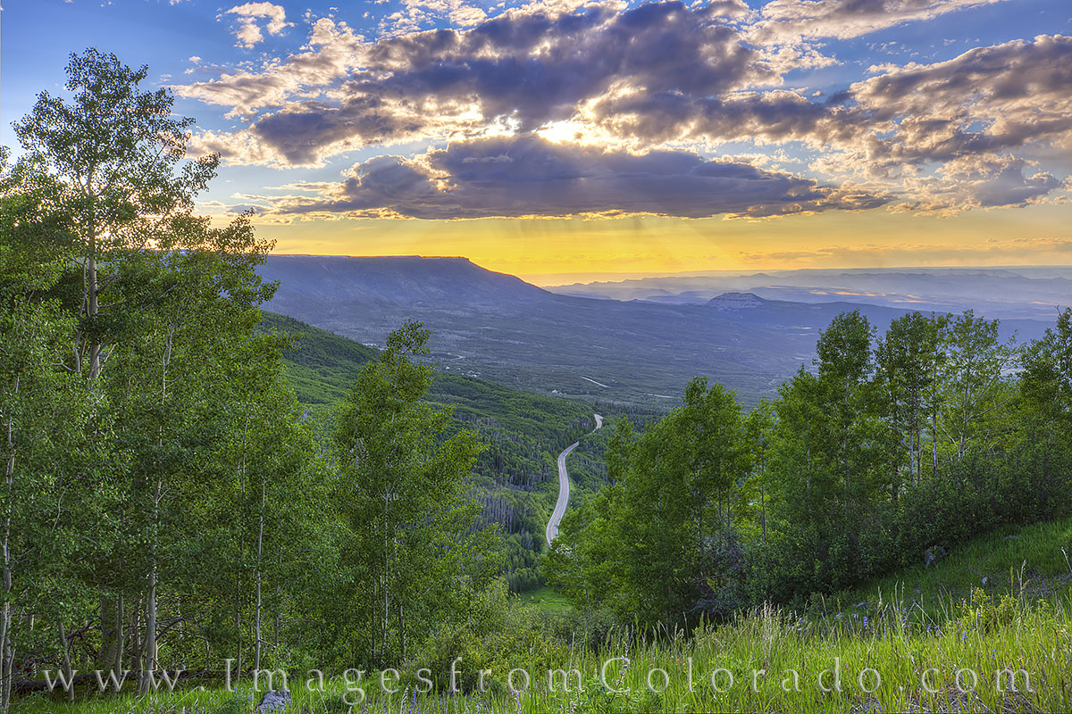 The Grand Mesa Scenic Byway is one of 11 scenic byways in Colorado. The winding road covers 63 miles, include a side trip to...