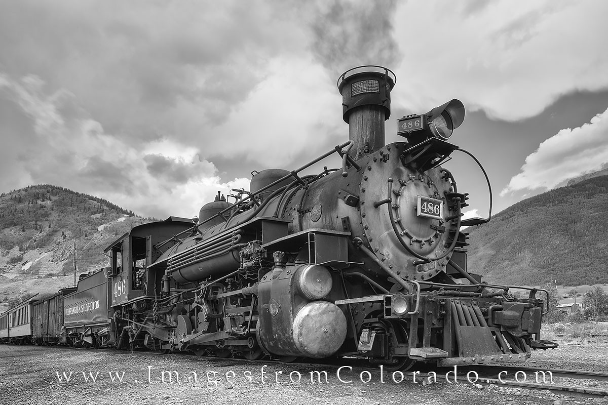 This steam engine is part of the narrow gauge railroad that ferries visitors from Durango to Silverton and back. The ride is...