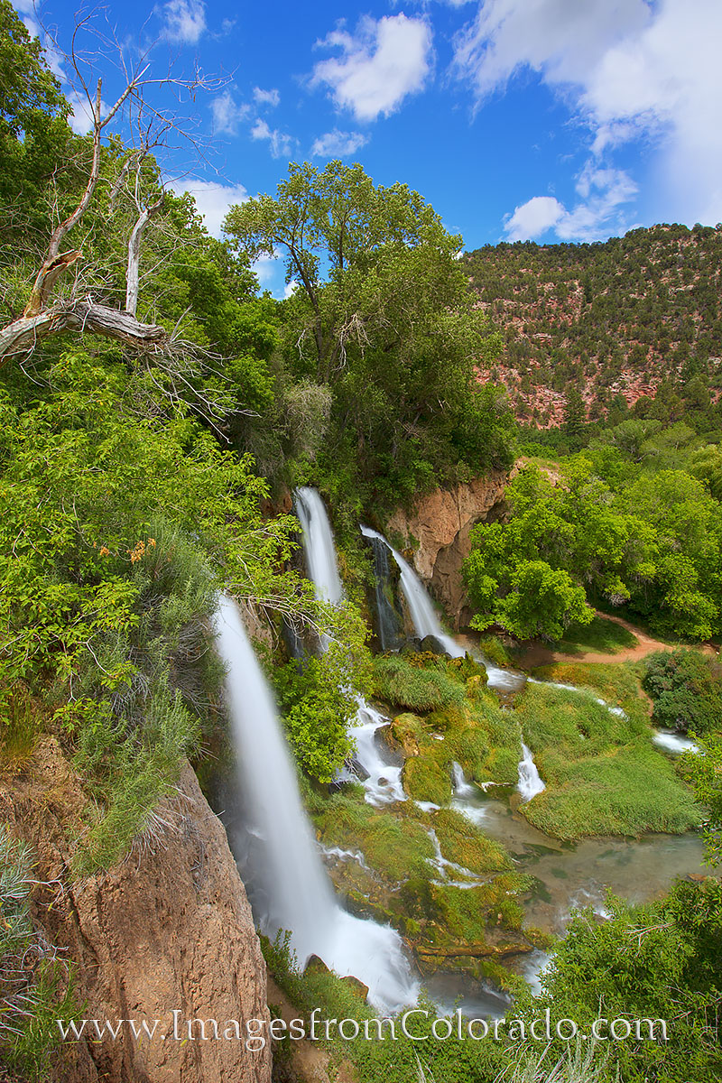 Rifle Falls plunges 70 feet into a lush valley below. This little state park offers a nice trail for families to view the waterfall...