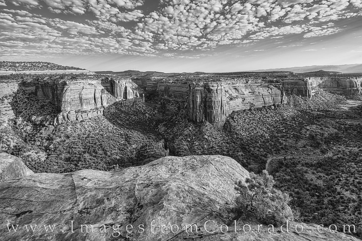 This black and white image comes from a small rock overlooking Ute Canyon in Colorado National Monument, a vastly underrated...